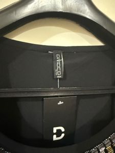 Black Embellished Crop Top