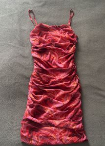 Red &amp; Pink Bodycon Mini Dress