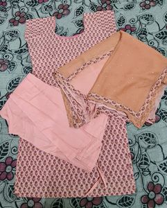 Cotton Salwar Suit With Churi Bottom