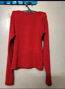 Black &amp; Red Combo Body Fitted Top For Women