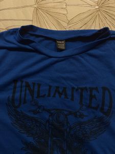Blue Graphic Print Tee