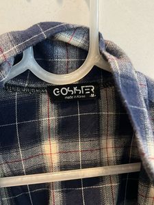 Cropped Plaid Tie-Front Shirt