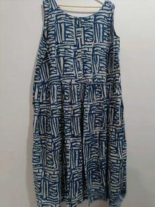 Indigo Print Dress