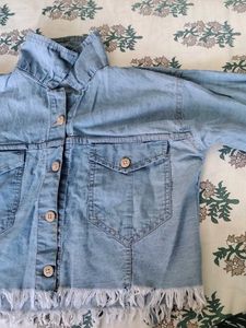 Denim Fringe Jacket