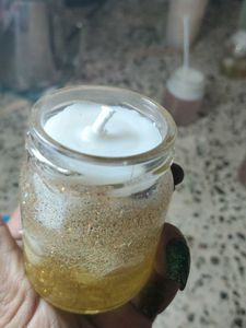 Handcrafted Glitter Candle Jar