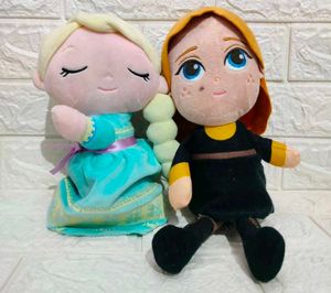 Combo Disney Frozen Anna & Elsa Plush Dolls