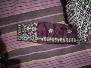 Gorgeous purple Embroidered Outfit