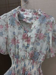 Floral Print Korean Dress