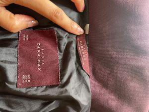 Men Zara Jacket With Zip And Button Closure
