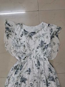 Floral White Dress