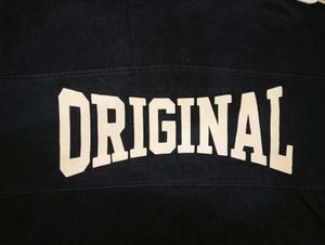 Navy Cropped &#34;Original&#34; Hoodie