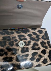 Leopard Print Chain Handle Bag