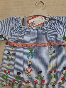 Cute Striped Floral Top