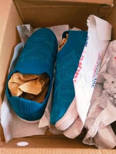 Blue Knit Sneakers