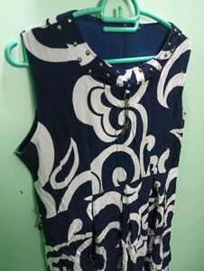 Abstract Sleeveless Dress
