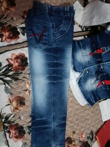 Denim Vest &amp; Jeans Set
