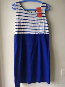 Striped Sleeveless Dress - L Size