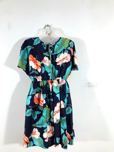 Navy Blue Printed Dress(Women’s)