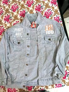 Light Wash Graphic Denim Jacket