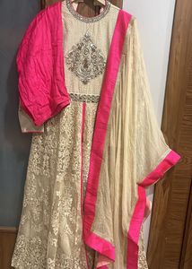 Anarkali Suit With Pant And Dupatta
