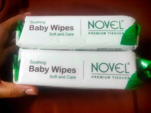 Pack of 2 Novel Baby wipes (144 pieces)