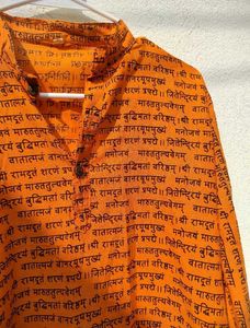 Orange Printed Kurta