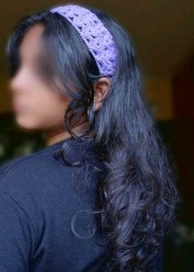 Crochet Lace Headband - Lilac
