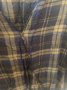 Green and Blue Plaid Top