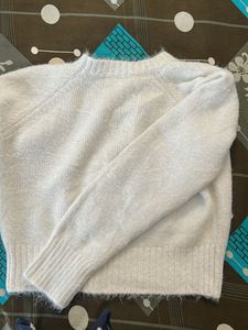 Cozy White Knit Sweater