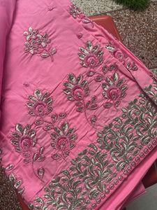 3 pcs gota patti type embroidery suit fabric