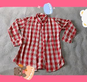 Cute Chex Red &amp; White Shirt 🍒