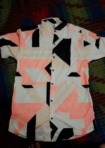 Geometric Print Casual Shirt