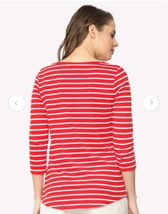 Striped 3/4 Sleeve Top