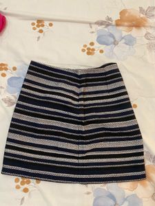 Combo Striped A-Line Mini Skirt and Hot Pink Top