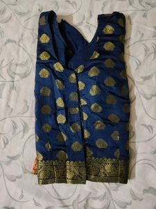 Banarsi Silk Saree In Sea Green Colour