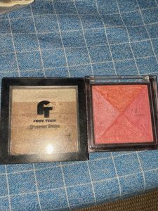 highlighter and blush