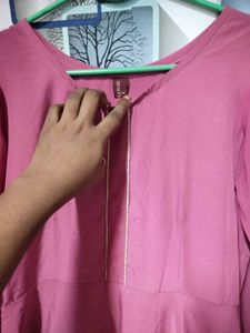 Pink Gown With Dupatta
