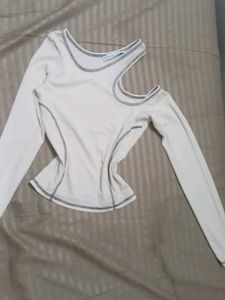 bershka one shoulder off top