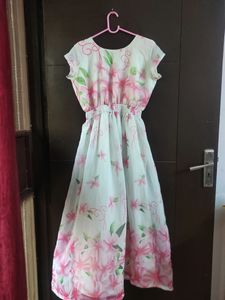 Floral Maxi Dress White &amp; Pink