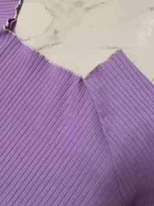 Lavender Ribbed Square Neck Top