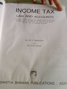 Income TAX LAW &amp; ACCOUNTS BOOK