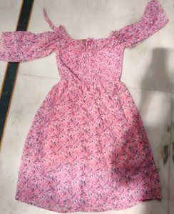 Pink Floral Dress