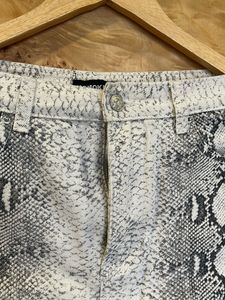 Snakes kin Print Mini Skirt
