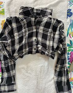 Cropped Plaid Shirt