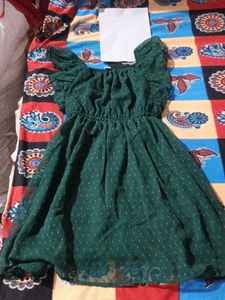 girls Green Midi Dress