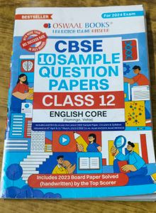 Oswaal Sample Question Paper For English Class 12