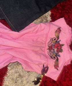 Y2k vintage print cutesy shirt