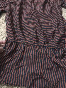 Striped Long Sleeve Mini Dress