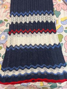 A- Line Knitted Multicoloured Long Skirt