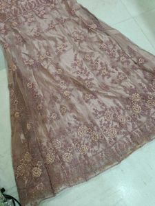 Net Semi Stitched Gown